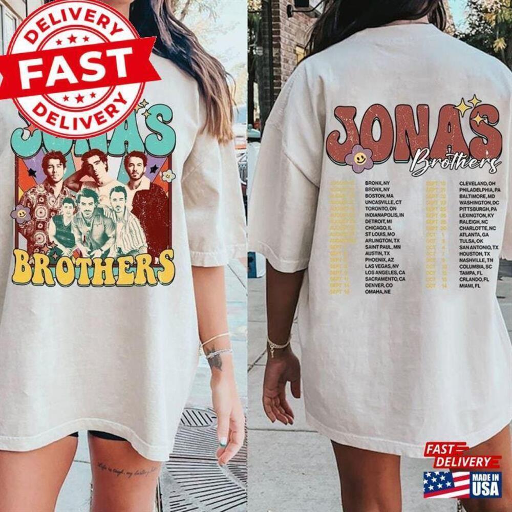 Retro Jonas Brothers Shirt Retro 90S Tour Unisex 2 Sided